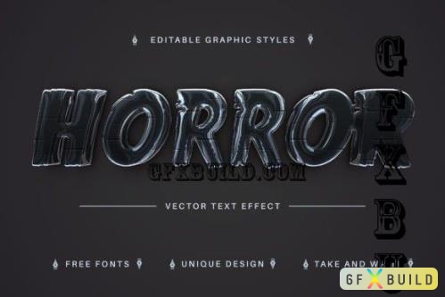 Horror Glass - Editable Text Effect - 13436195
