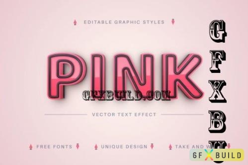 Pink Line - Editable Text Effect - 13433616