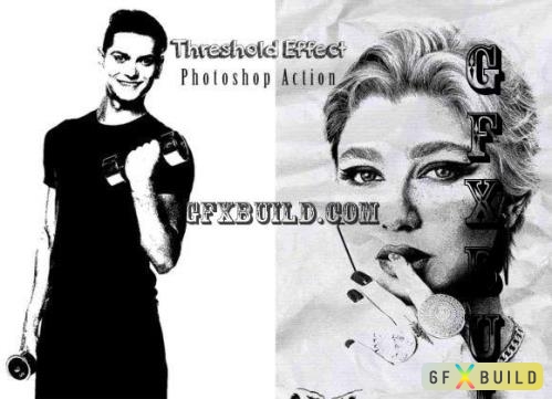 Threshold Effect Photoshop Action - 13454617