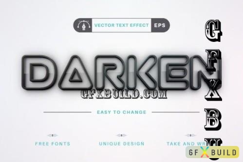 Dark Stroke - Editable Text Effect - 17649816