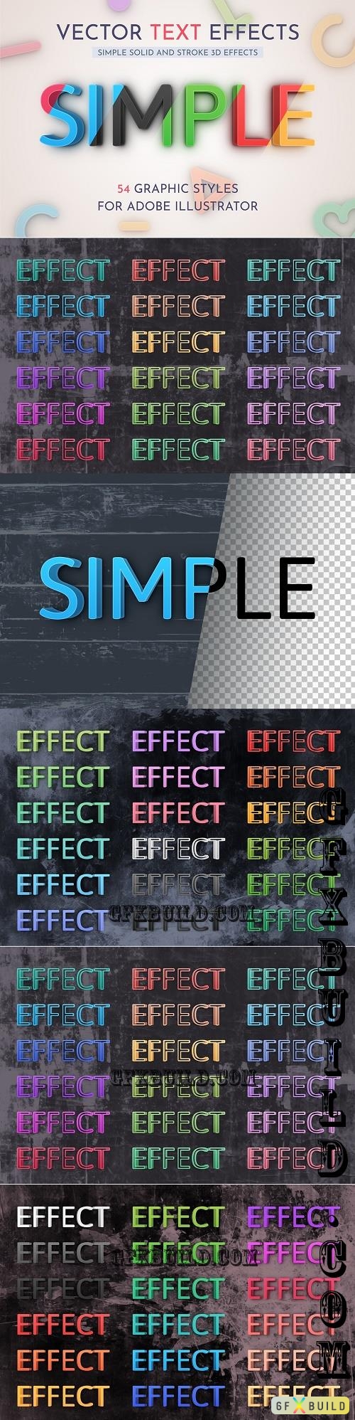54 Simple Vector Text Effects - 21000125