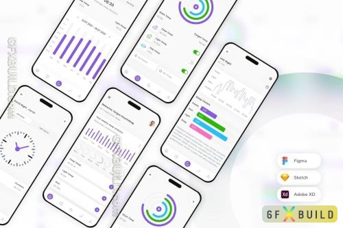 Sleep Tracker Mobile App UI Kit