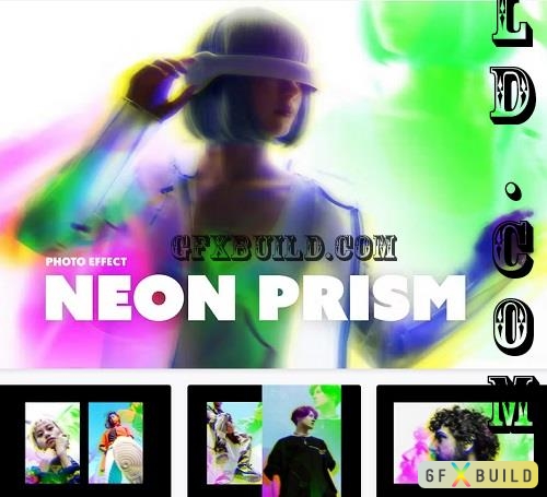 Neon Prism Photo Effect - 42217225