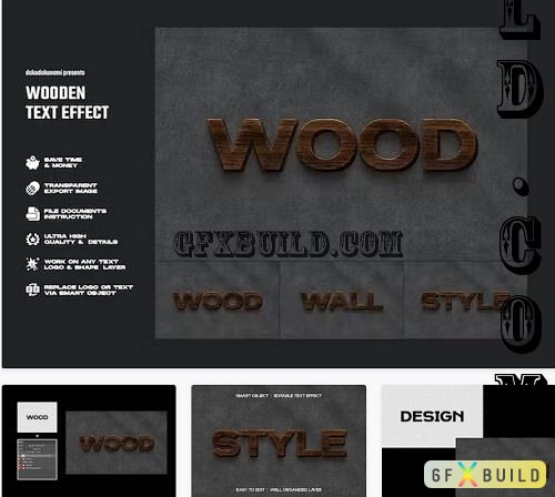 Wooden Text Effect - U6AD32T