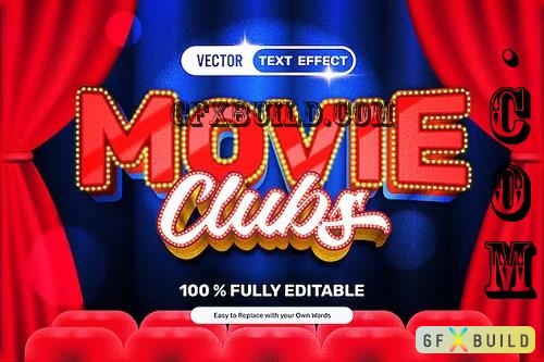 Red Movie Duo Vector Text Effect - ZUBH6RS