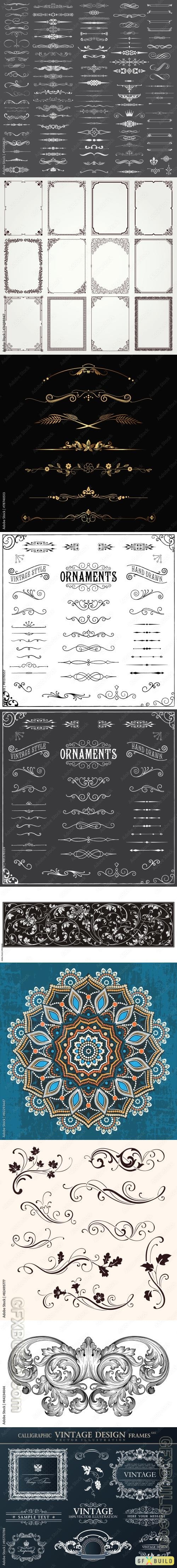 10 Ornament Vector Elements Set 3
